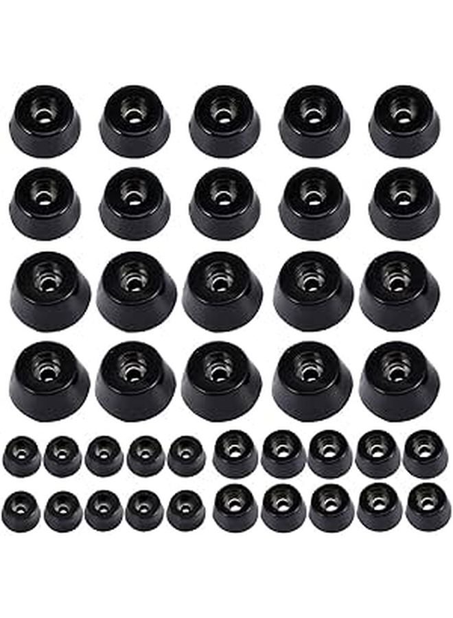 40 Pcs Rubber Furniture Feet Pads With Steel Inserts For Chair Table Legs Floor Protectors - Image 1