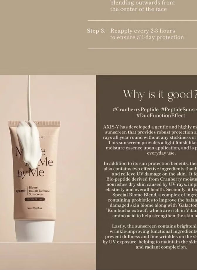 Axis-Y Biome Double Defense Sunscreen, 50 ml - Image 2