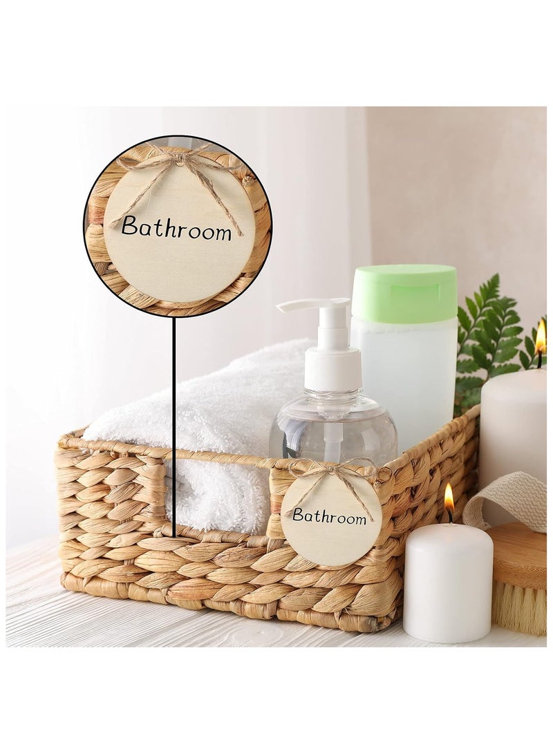 ELIKLIV 50pcs 3 Inch Pre-drilled Blank Wooden Disc DIY Home Decor Set With 10m Rope For Saudi Home, Festive Decoration - Image 3