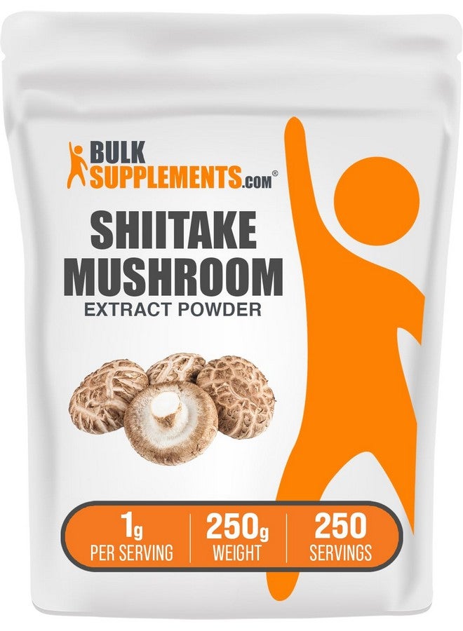 BulkSupplements.com Shiitake Mushroom Extract Powder - Shiitake Mushroom Powder Supplement, Herbal Supplement - Vegan & Gluten Free, 1g per Serving, 250g (8.8 oz) (Pack of 1) - Image 1