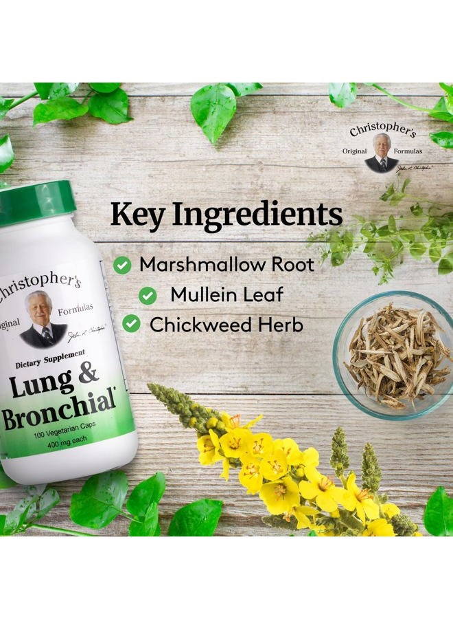 Christopher's Original Formulas Dr. Christopher's Formula Lung and Bronchial 100 Capsules - Image 3