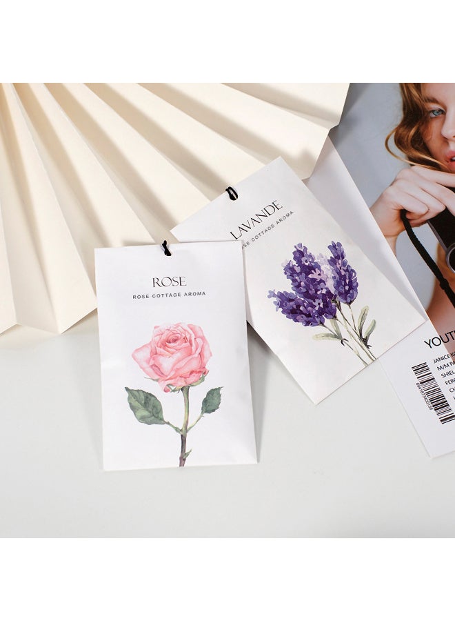موثوقية التنبؤ عبوة من 12 كيس معطر زهور، 4 عطور معطر خزانة الملابس بالورد واللافندر والزنبق والياسمين، معطر معطر للأدراج والحمام والأحذية والسيارة - Image 4