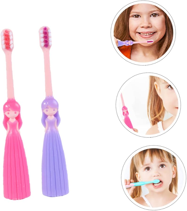 4pcs Cartoon Toothbrushes For Kids Soft Bristles Princess Prince Design - Image 4