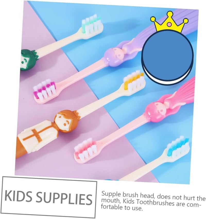 4pcs Cartoon Toothbrushes For Kids Soft Bristles Princess Prince Design - Image 3