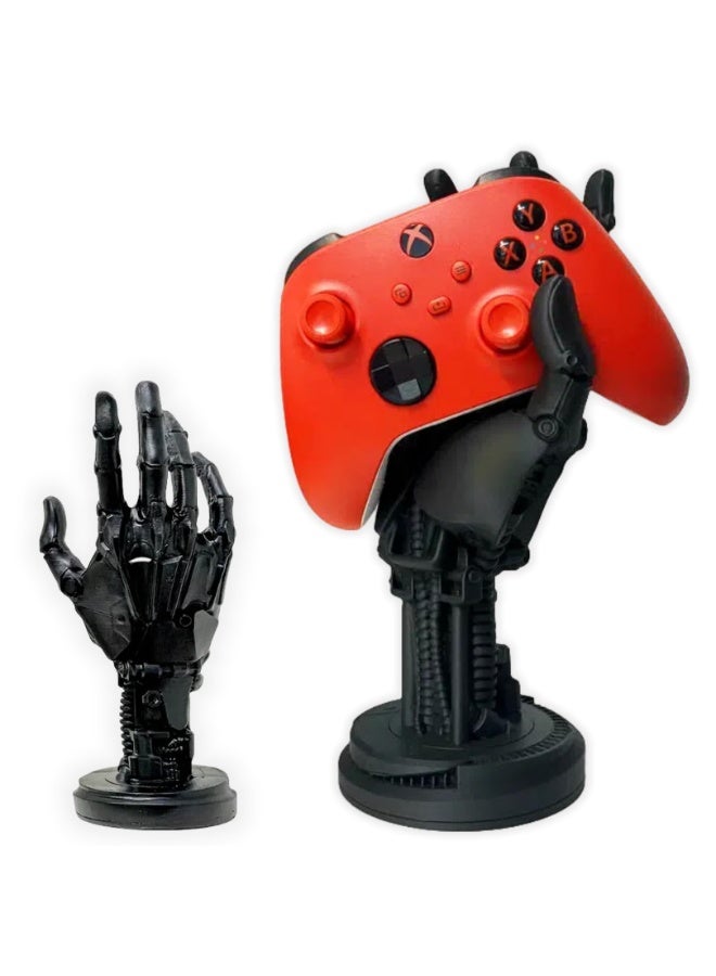 KOWVOWZ Game Controller Stand for PS5, 3D Cyberpunk Robot Hand Controller Stand, Mechanical Hand Game Handle Headset Hanger, Headphone Hanger for Desktop Decoration - Image 1