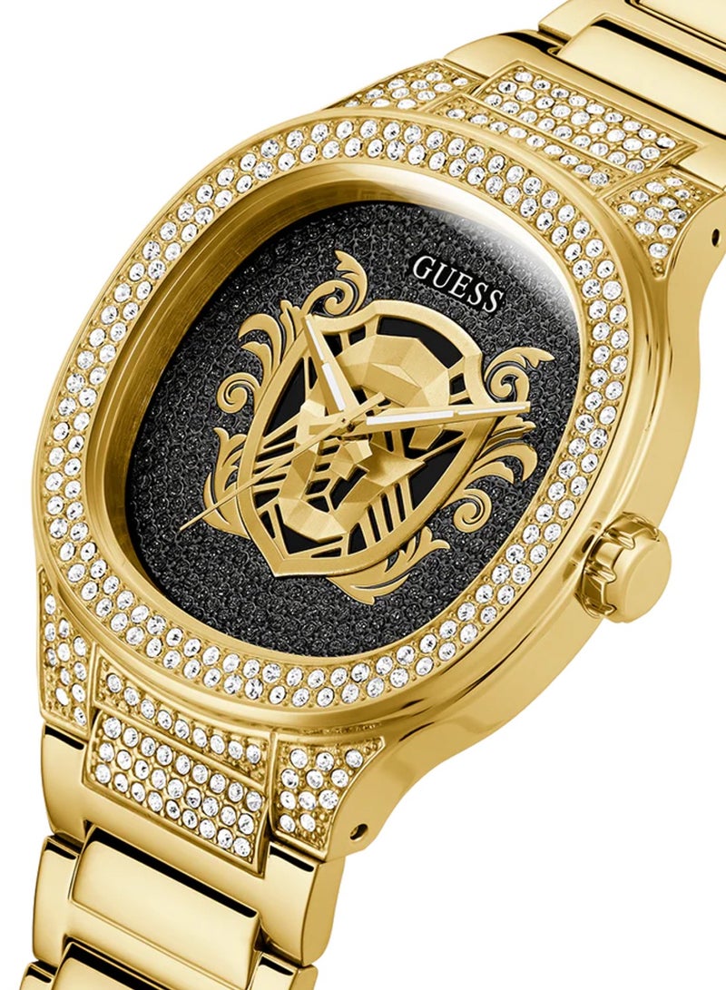 GUESS Men's Kingdom Gold Stainless Steel Watch GW0565G1 - 44mm - Image 2