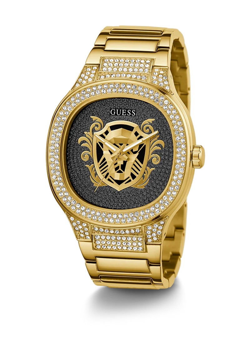 GUESS Men's Kingdom Gold Stainless Steel Watch GW0565G1 - 44mm - Image 5