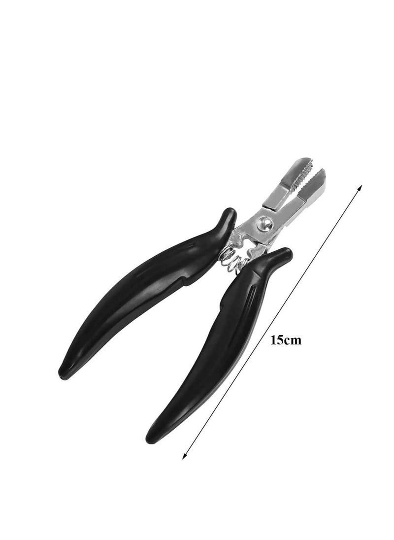 SYOSI - Mini Pliers, for Hair Extensions, Apply and Remove, Flat Shape Plier, For Use With Micro Rings Pre Bonded Hair Extensions, Hair Extensions Pliers - Image 1