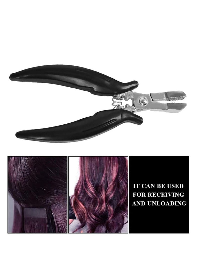 SYOSI - Mini Pliers, for Hair Extensions, Apply and Remove, Flat Shape Plier, For Use With Micro Rings Pre Bonded Hair Extensions, Hair Extensions Pliers - Image 1