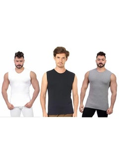 DICE Mens Plain Sleeveless Round Neck 