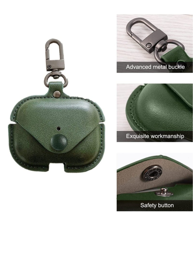 For AirPods Pro 2 Case Leather, Airpods Pro Leather Case Cover with Keychain Airpods Strap Compatible with Apple Airpods Pro 2nd Generation 2022 - Image 2