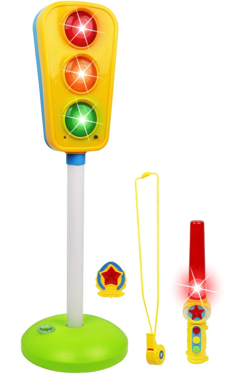 Kiddie Play Traffic Light Toy for Kids Cars and Bikes with Lights and Sounds - Image 2