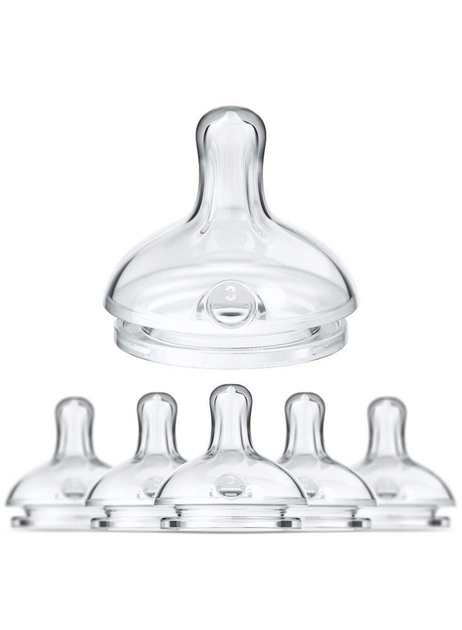 Smilo Anti-Colic Bottle Nipple, Fast Flow 9M+, Stage 3 Suitable from 9 Months, Smooth Flow Anti-Colic (Pack of 6) - Image 1