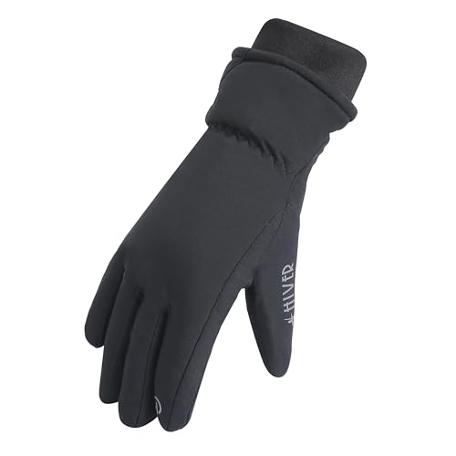 HIVER Womens Waterproof Gloves with Touchscreen Winter Gloves for Cold Weather Snow Minus Degrees for Trekking, Travelling (Medium, Black) - Image 3