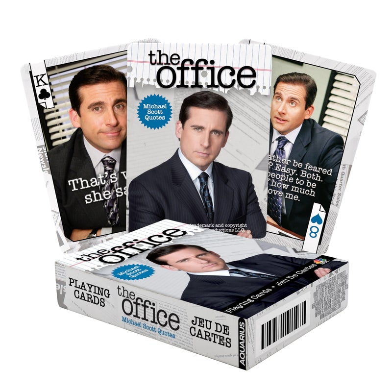 AQUARIUS The Office Michael Quotes Playing Cards Michael Themed Deck of Cards for Your Favorite Card Games Officially Licensed The Office Merchandise Collectibles Poker Size White - Image 2