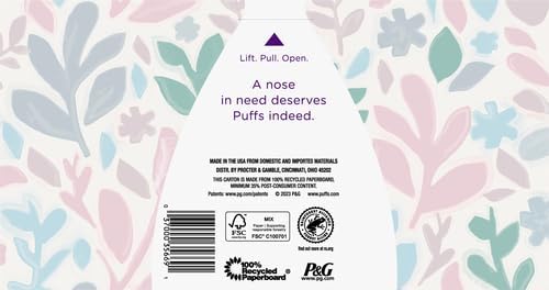 Puffs Ultra Soft Facial Tissues 1 Family Size Box 124 Facial Tissues Per Box Pack of 4 - Image 3