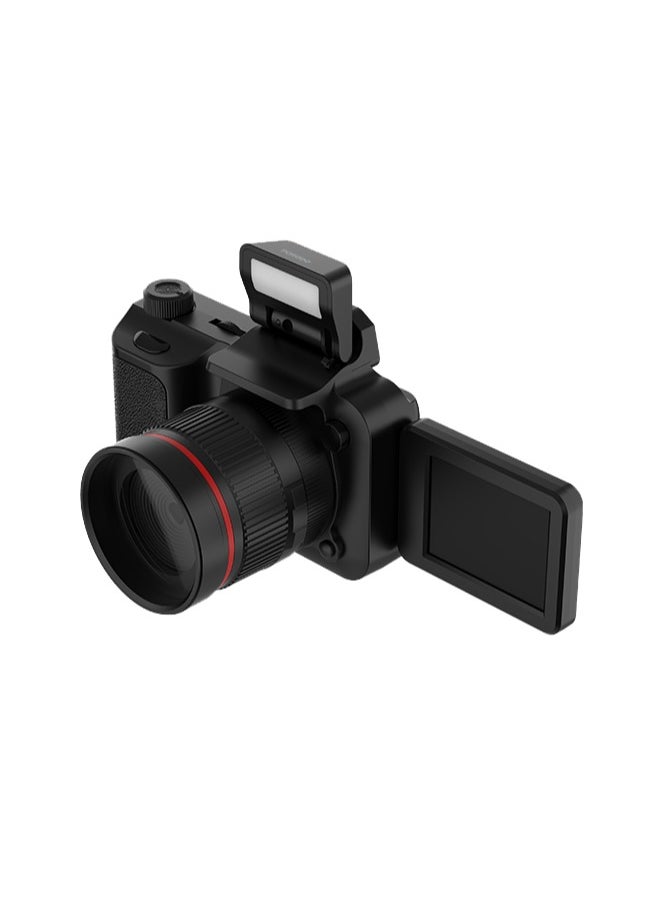 porodo - 50MP Digital Camera with 16x Zoom and Flip Flash / 2.2" Screen/ 4K Video / 180° Flip Screen for selfies - Black - Image 1
