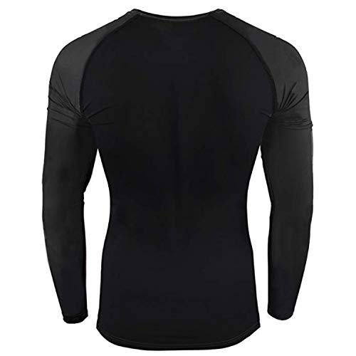 ROAR-INT Roar BJJ Rash Guards MMA Grappling Jiu Jitsu Training No Gi Fight Wear Mens Compression Shirts (Black Full Sleeve, Medium) - Image 5
