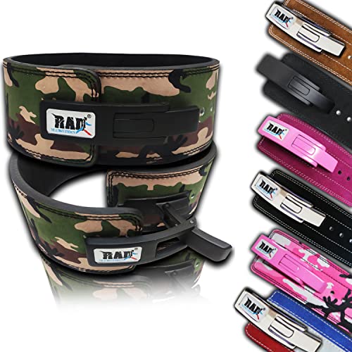 RAD Lever Weight Lifting Gym Belt for Men & Women Size 63 TO107 CM,Thick 10MM & Width 4 Inch Lever Powerlifting Belts for Women Dead Lift Workout Belt Leather Weight Lifting Lever Gym Squat Belt - Image 2