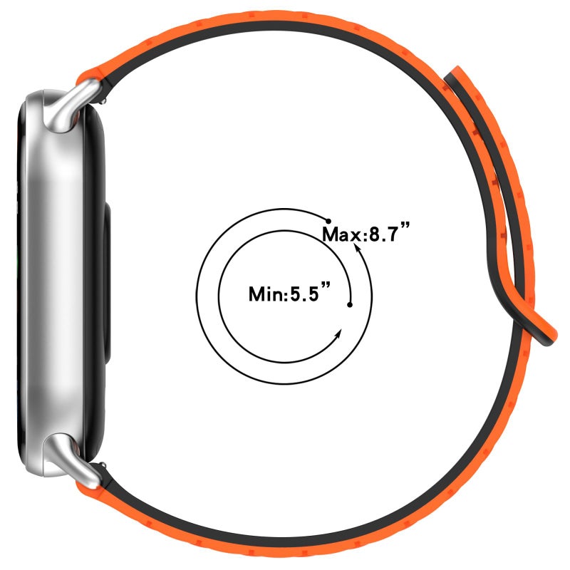 erorex For Xiaomi Smart Band 9 / 9 Nfc Pc Watch Frame I-Shaped Magnetic Silicone Watch Band(Pink Blue+White) - Image 4