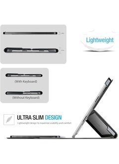 Procases Keyboard Case For Surface Pro 9 2022 Pro 8 2021 13 Inch Tablet Slim Light Smart Cover With Magnetically Detachable Wireless Keyboard -Black  - Image 5
