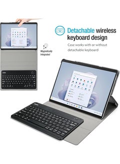 Procases Keyboard Case For Surface Pro 9 2022 Pro 8 2021 13 Inch Tablet Slim Light Smart Cover With Magnetically Detachable Wireless Keyboard -Black  - Image 2