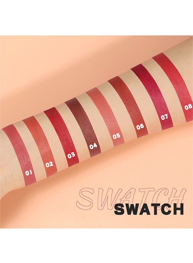 لاتشافا أحمر شفاه غير لامع للغاية ، أحمر شفاه سائل طويل الأمد ، قلم رصاص شفاه غير لامع مقاوم للماء ، خط شفاه غير لاصق ، قلم شفاه ، مكياج # 01 - Image 3