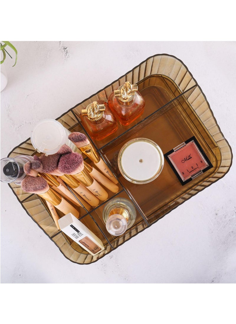 Phoenix - Acrylic Makeup Organizer , Bathroom Vanity Organizers and Storage, Ideal for Desk and Dresser Countertops, Great for Cosmetics, skincare, Lipsticks - Image 1