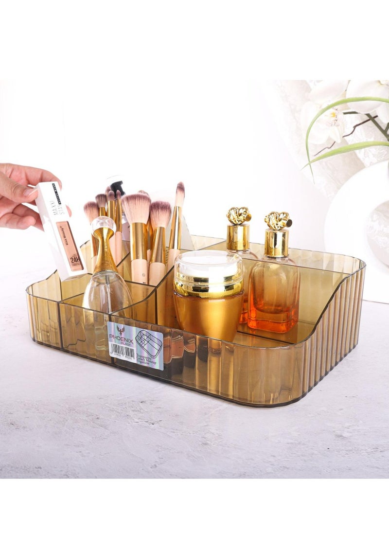 Phoenix - Acrylic Makeup Organizer , Bathroom Vanity Organizers and Storage, Ideal for Desk and Dresser Countertops, Great for Cosmetics, skincare, Lipsticks - Image 1
