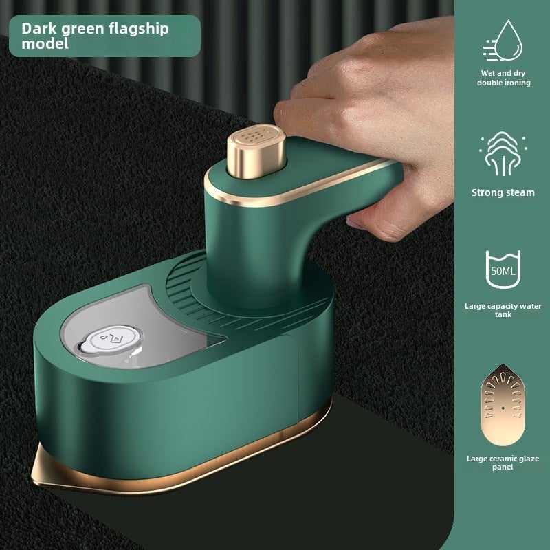 Portable Handheld Folding Garment Steamer Mini Travel Iron Green 
