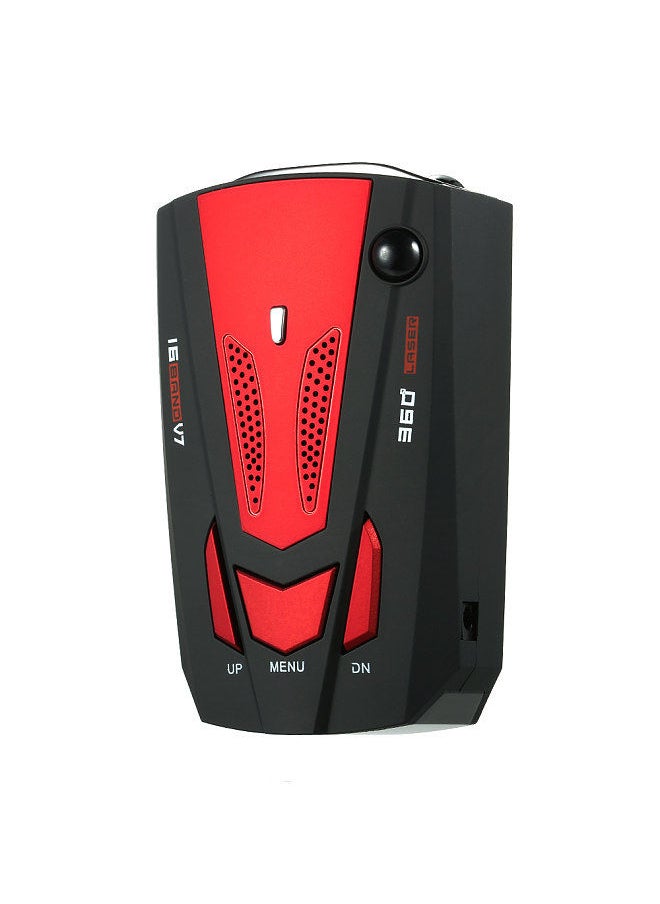 Generic - Car Vehicle Radar Detector Speed Control Detector  V7 Speed Voice Alert Warning Device Red   Russia / English - Image 1