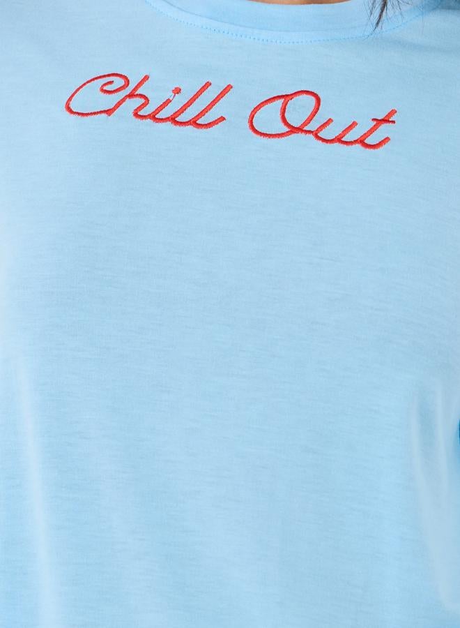 Take Two Embroidered Round Neck Top and Pants Co-Ords - Image 3