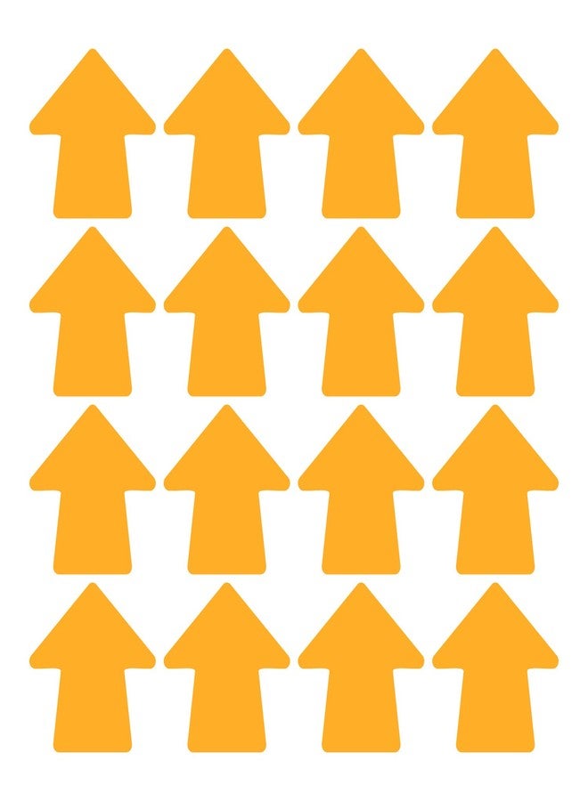 LiteMark 4 Inch Golden Yellow Round Arrow Floor Decal Stickers, Removable Matte Finish Waterproof Vinyl Arrow Sign Decals for Traffic Flow, Retail Stores & Directional Signage 16 Packs - Image 1