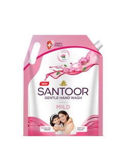 Santoor Mild Gentle Hand Wash 1500Ml With Goodness Of Lotus & Tulsi| Rich Lathering Formula With Anti-Bacterial Properties| Soft On Hands| Soothes & Hydrates Skin  - Image 1