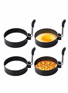 Egg Mold King, Round Stainless Steel Cooking Eggs, Round Breakfast Household Mold Tool, Non Stick Maker Rings for Frying Shaping and More 4 Pack