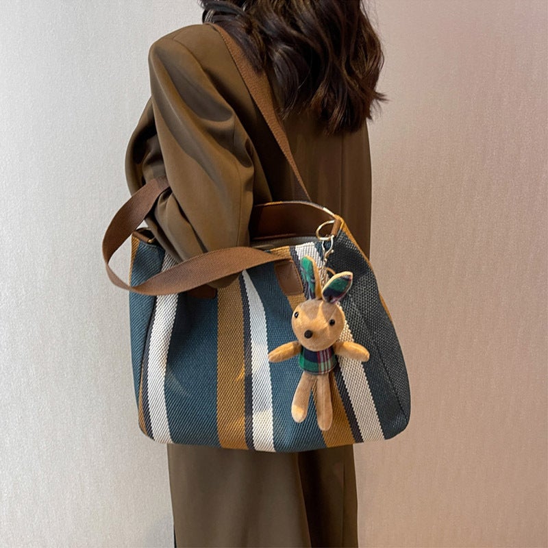Bags Women'S Canvas Bag Large Capacity Shoulder Bag Commuting This Year'S Popular Fashion Tote Bag - Image 4