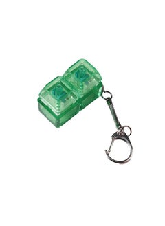 Arabest PC fully transparent material decompression shaft tester press sound crisp 2 holes 3 holes 4 holes key chain with light transparent cap 2-hole green transparent with light * 1 