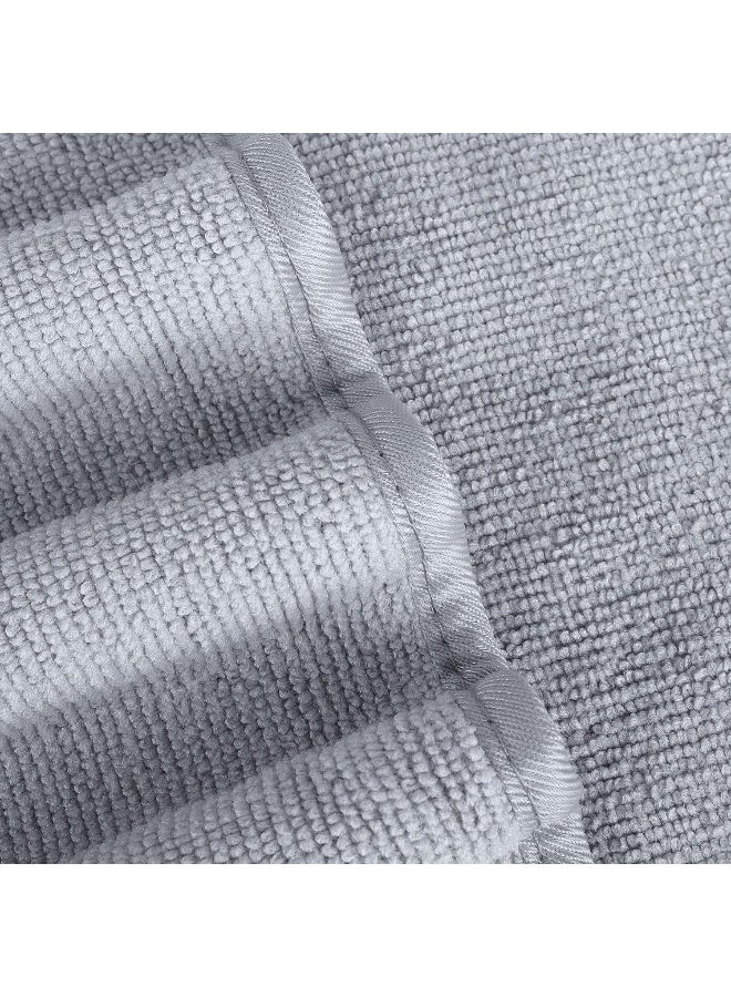 POLYTE Quick Dry Lint Free Microfiber Hand Towel, 16 x 30 in, Set of 4 (Gray) - Image 2