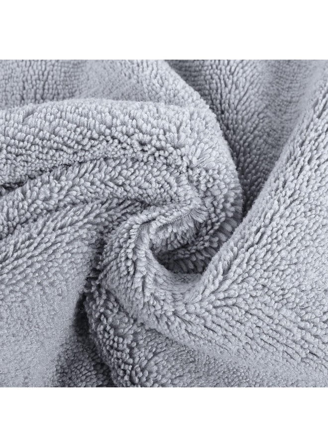 POLYTE Quick Dry Lint Free Microfiber Hand Towel, 16 x 30 in, Set of 4 (Gray) - Image 5