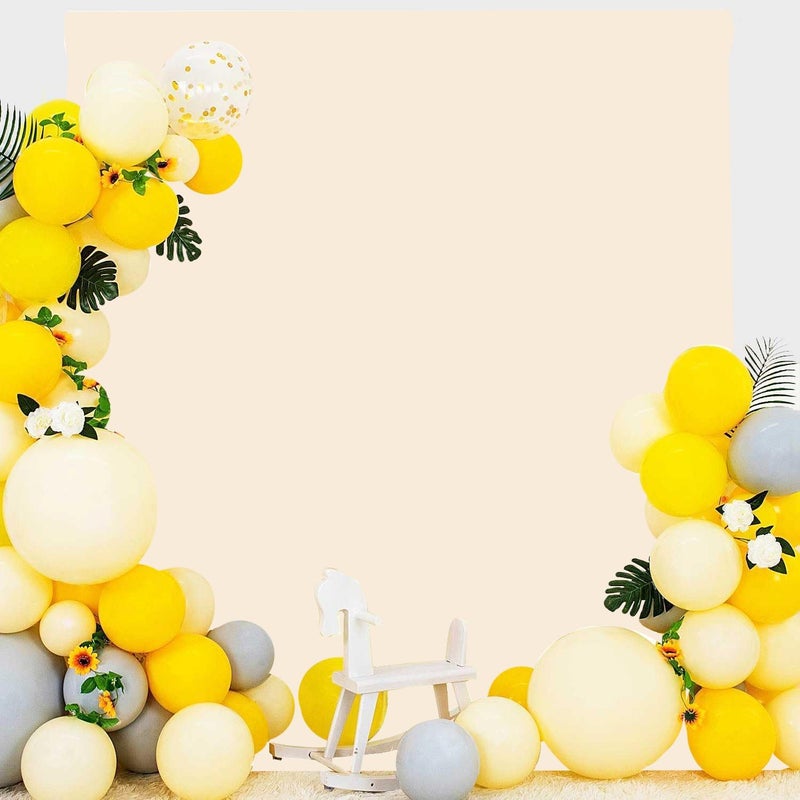 TYTYUU Cream Photo Backdrop for Photoshoot Cream Background for Photography Photo Backdrop Curtain for Party 10 x 10 FT - Image 5