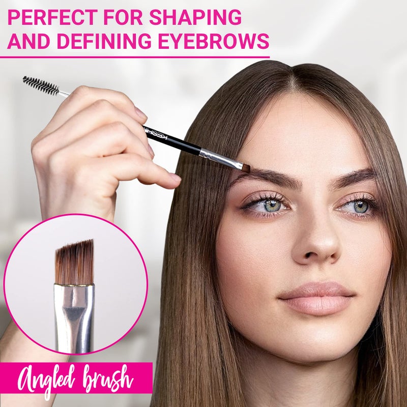 Keshima Eyebrow Brush Duo by Keshima - Premium Quality Angled Eye Brow Brush and Eyebrow Spoolie - Image 3
