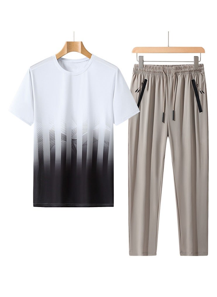 KUYING Summer Ice Silk Gradient Speed Drying Sports Set  - Image 1