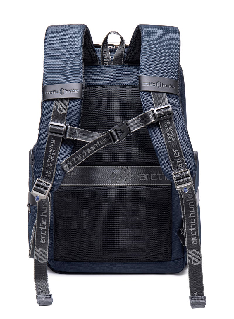 ARCTIC HUNTER Premium Laptop Shoulder Backpack TSA Friendly Opening Water/Scratch Resistant Daypack with Built in USB/Earphone Port for Men and Women B00449 Blue - Image 3