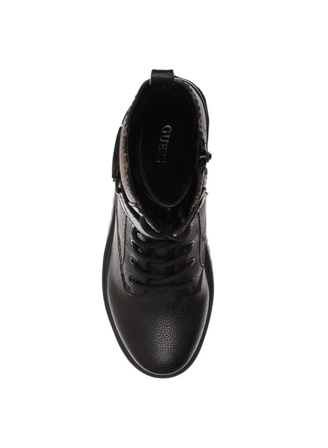 GUESS Women's Orana Combat Boot, Black/Brown, 8.5, 39 EU - Image 4