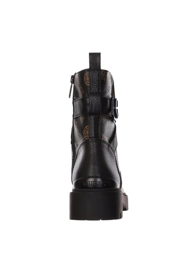 GUESS Women's Orana Combat Boot, Black/Brown, 8.5, 39 EU - Image 3