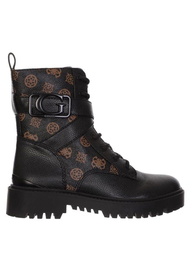 GUESS Women's Orana Combat Boot, Black/Brown, 8.5, 39 EU - Image 2