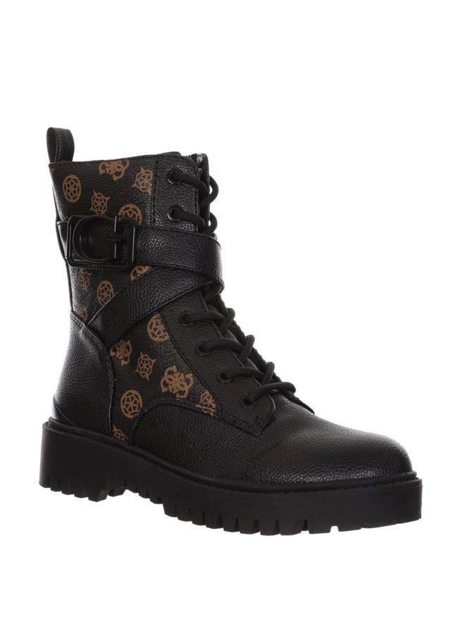 GUESS Women's Orana Combat Boot, Black/Brown, 8.5, 39 EU - Image 1