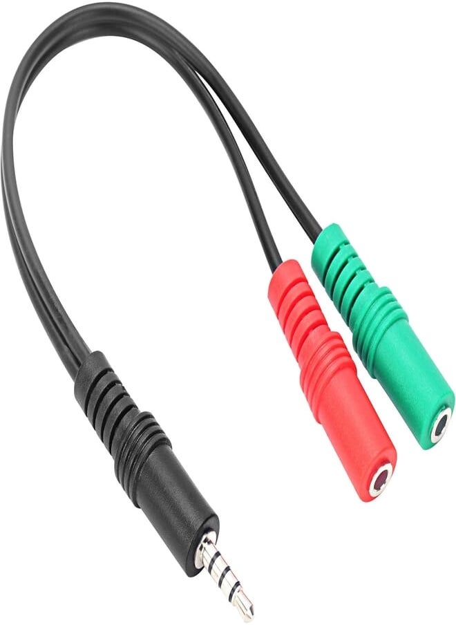 SPEEDLINK Speedlink headset adapter hq 4-pin 170302-bk/microphone and audio black, Wired 