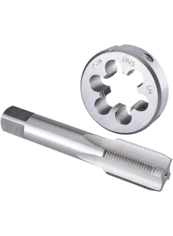 Burkit 1"-14 UNF Tap and Die Set Left Hand, 1" x 14 UNF Machine Thread Tap and Round Die - Image 1