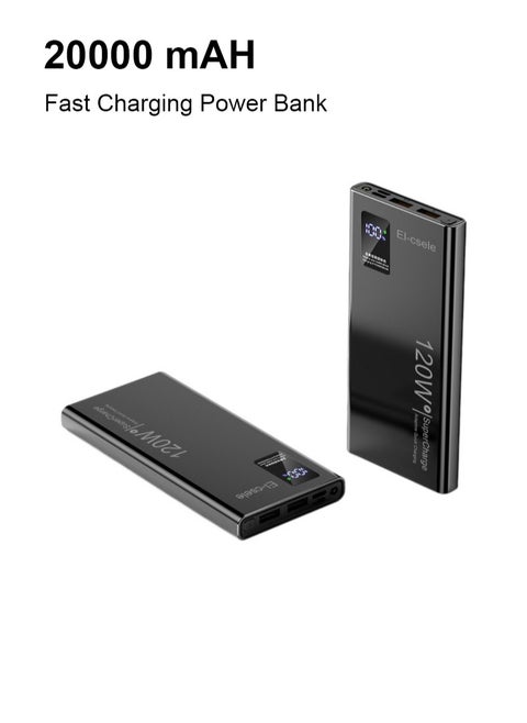 20000mAh Power Bank Fast Charging for Samsung iPhone Huawei etc. Triple Ports for Phones iPad Earbuds Compact Travel Design Long-Lasting Battery with Type-C Fast Self-Charge